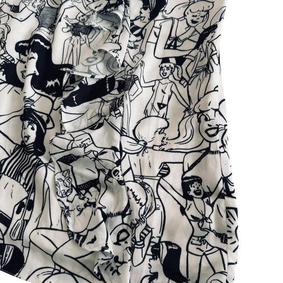 Betty & Veronica Comic Print Sleeveless Dress Size M Cotton Blend Womens Apparel - Picture 12 of 12
